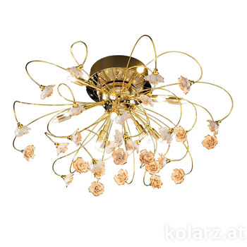 Kolarz 1307.112.3.R1R Ceiling Light TWISTER ROSY, 24 Carat Gold, 65 Потолочный светильник Kolarz 1307.112.3.R1R Ceiling Light TWISTER ROSY, 24 Carat Gold, 65 Потолочный светильник